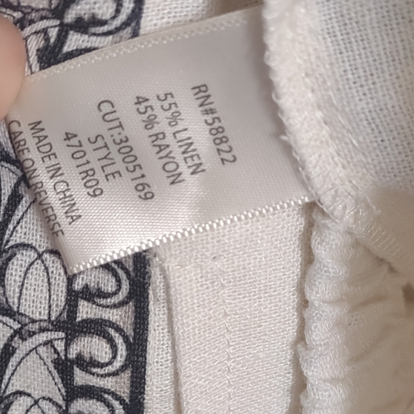 NWT $138 MAX STUDIO BLENDED LINEN WIDE LEG TROUSERS - Picture 4 of 8